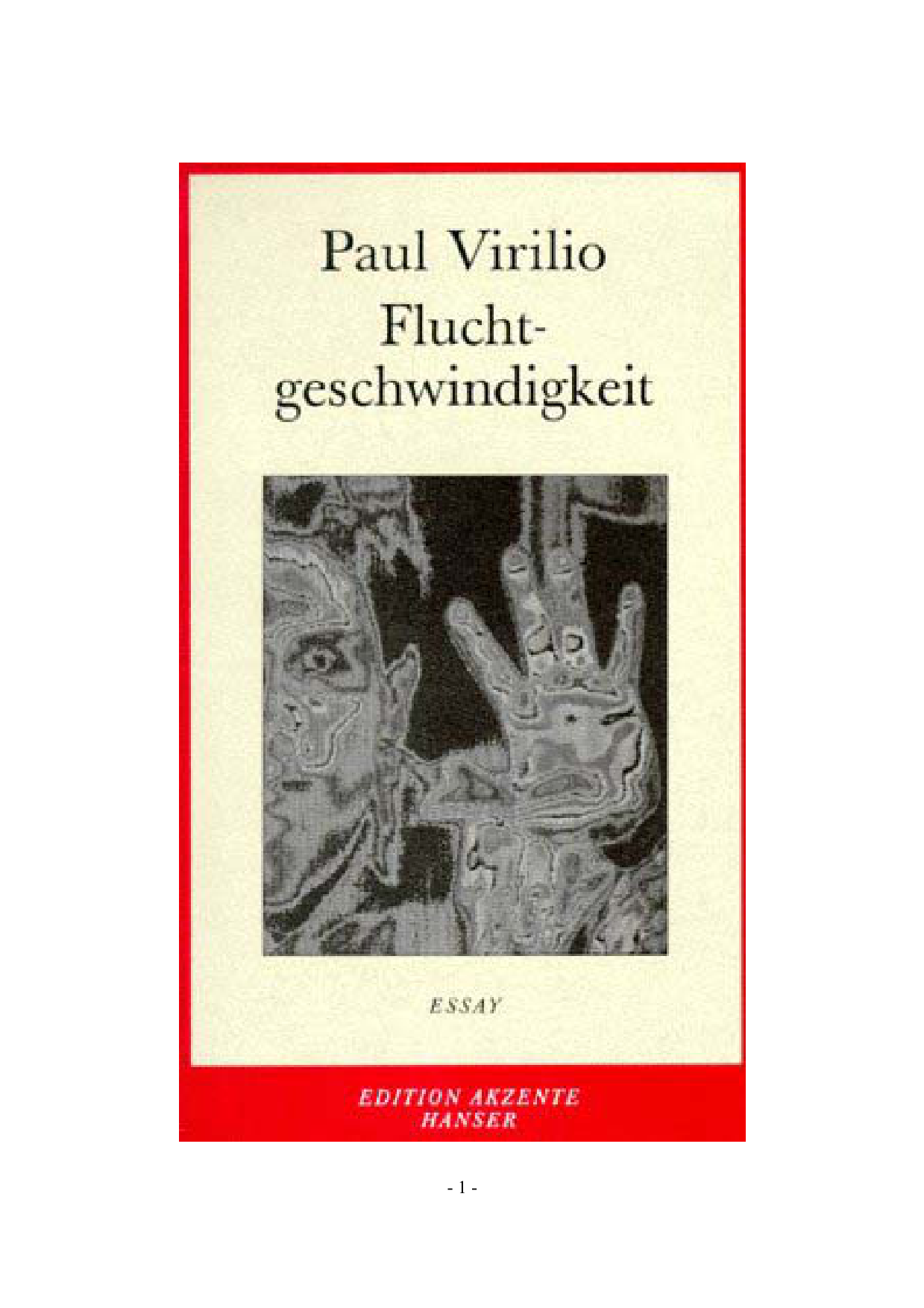 Fluchtgeschwindigkeit. Essay.