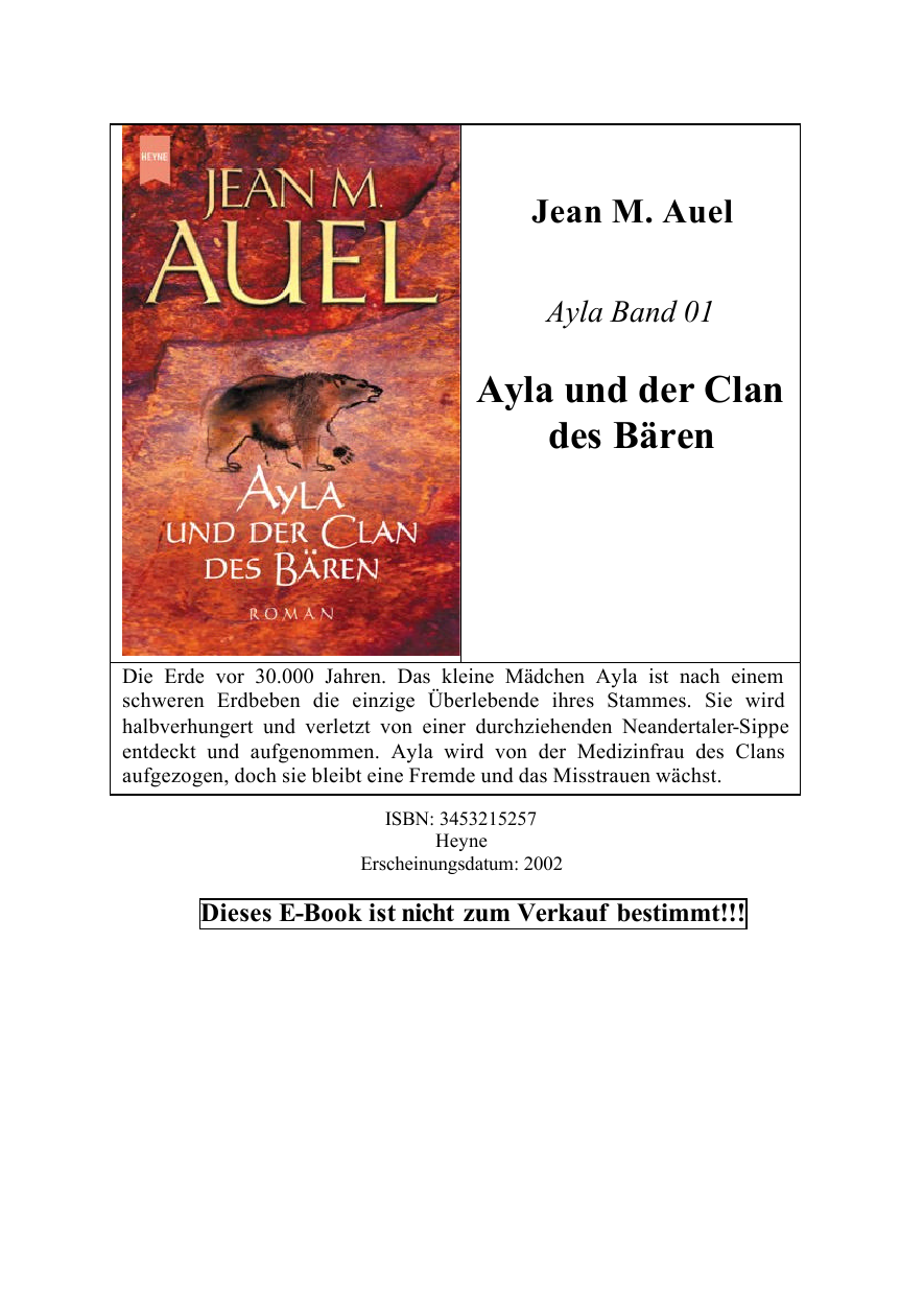 Ayla und der Clan des Bären