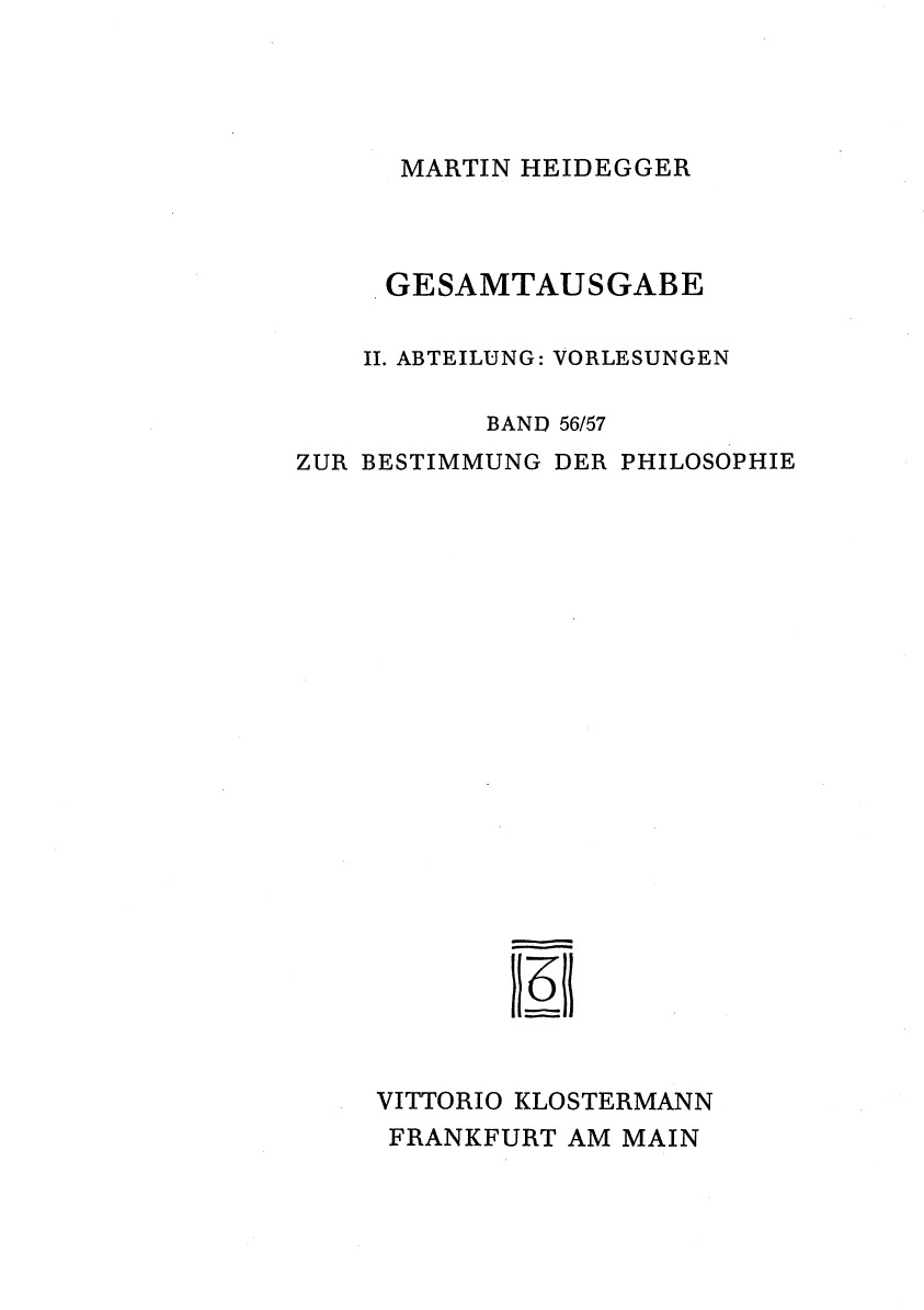 Martin Heidegger, Gesamtausgabe