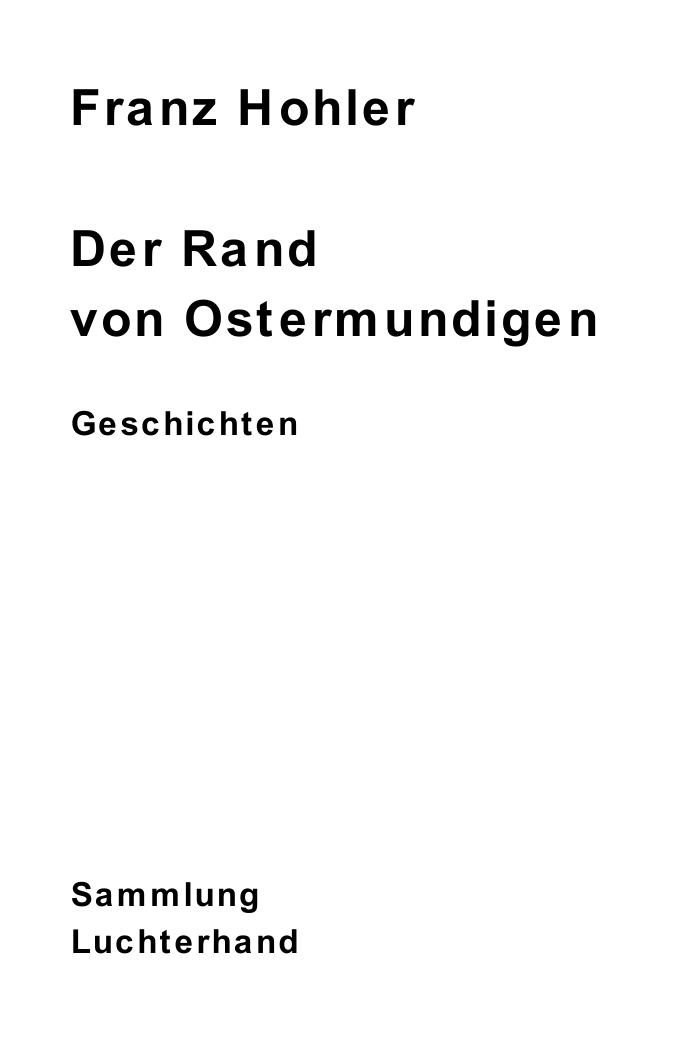 Der Rand von Ostermundingen : Geschichten