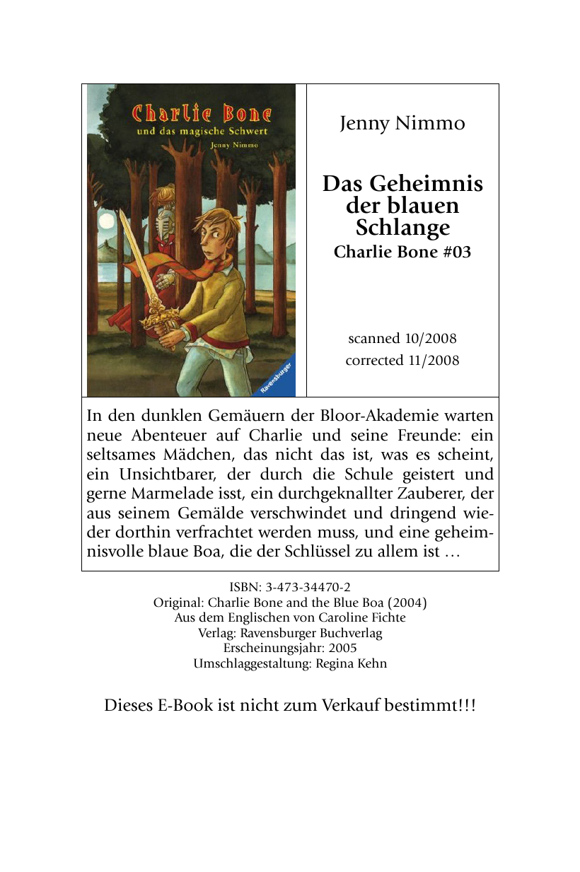 Charlie Bone und das Geheimnis der blauen Schlange