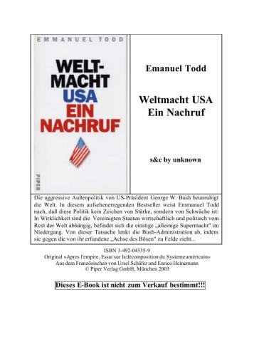 Weltmacht USA. Ein Nachruf