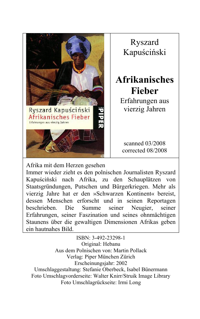 Afrikanisches Fieber 