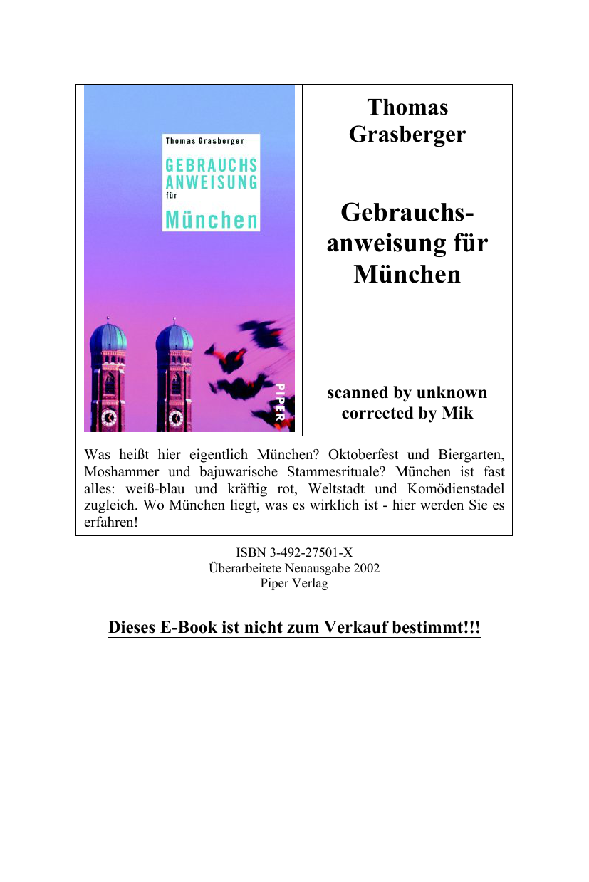 Gebrauchsanweisung für München