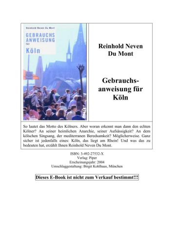 Gebrauchsanweisung für Köln