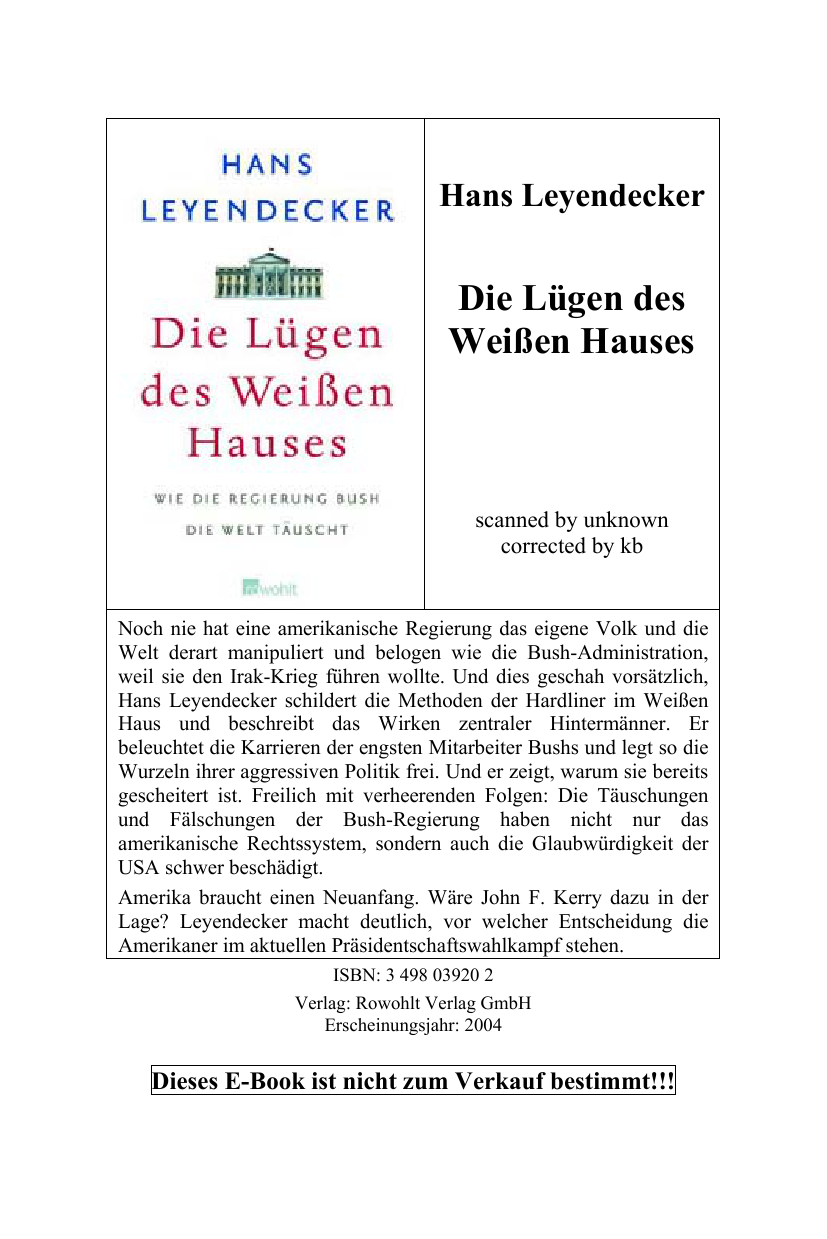 Die Luegen Des Weissen Hauses Warum Amerika Einen Neuanfang Braucht