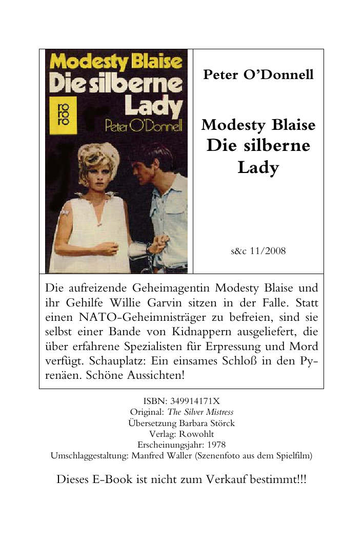 Modesty Blaise, die silberne Lady Roman