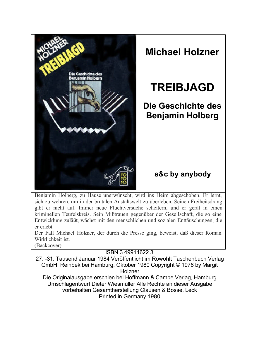 Treibjagd d. Geschichte d. Benjamin Holberg