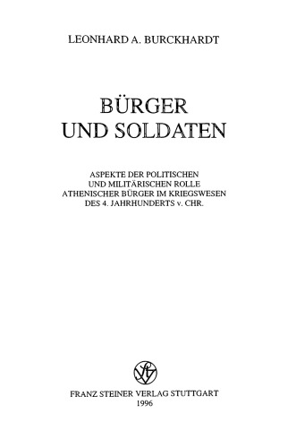 Buerger Und Soldaten