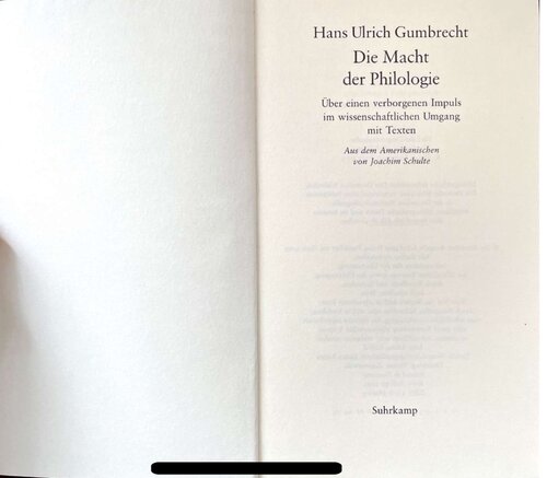 Die Macht der Philologie