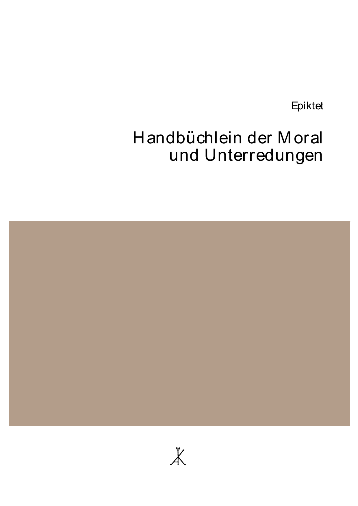 Handbüchlein der Moral und Unterredungen