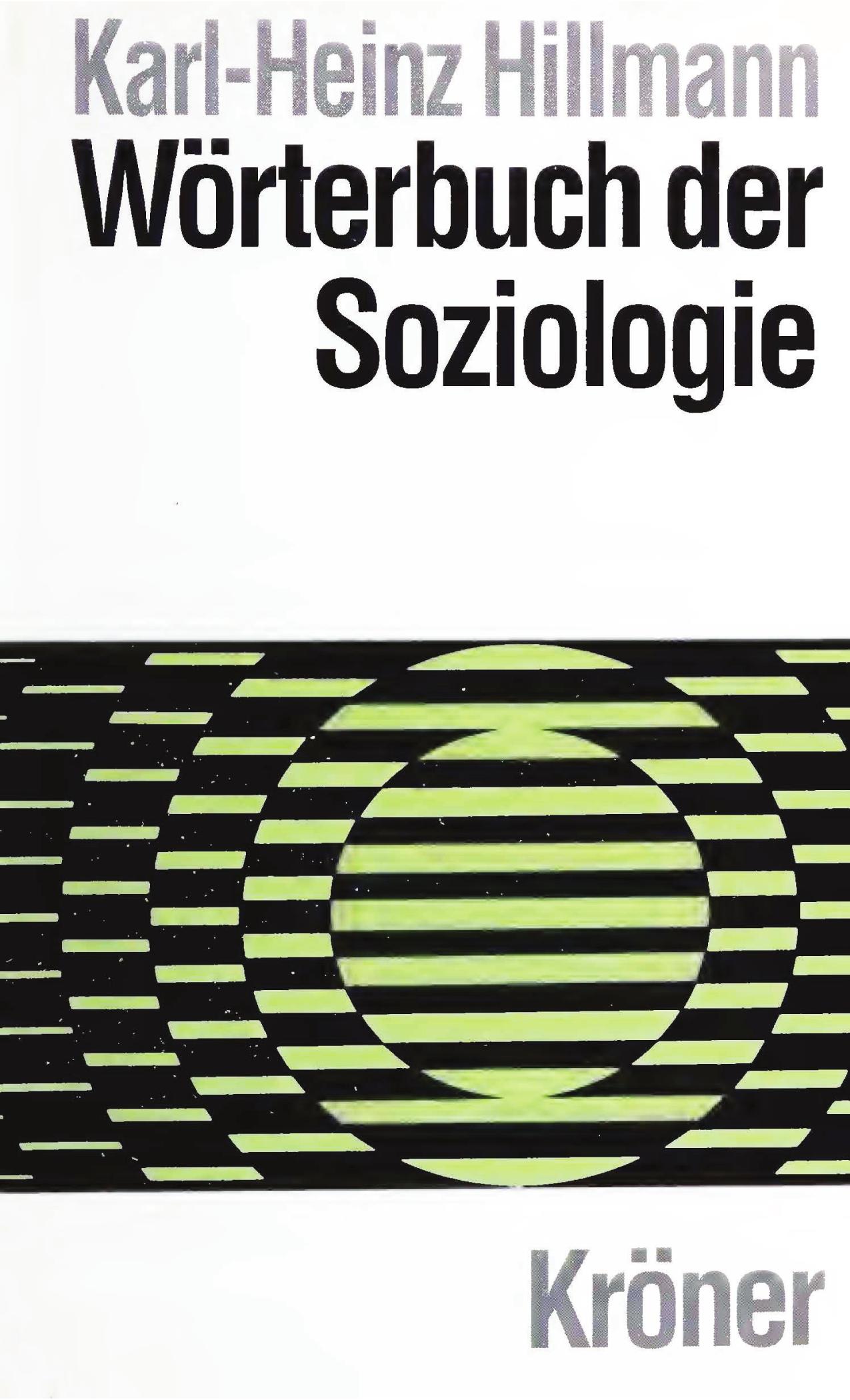 Worterbuch Der Soziologie (Kroners Taschenausgabe) (German Edition)