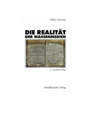 Die Realität der Massenmedien