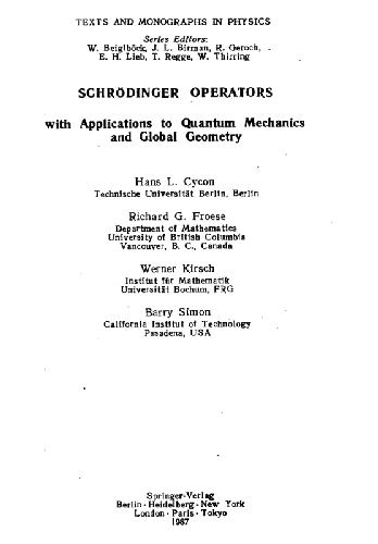 Schr Dinger Operators