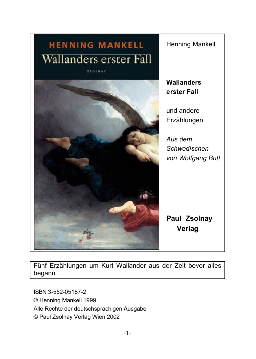 Wallanders erster Fall