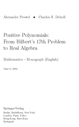 Positive Polynomials