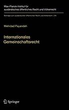 Internationales Gemeinschaftsrecht/International Community Law