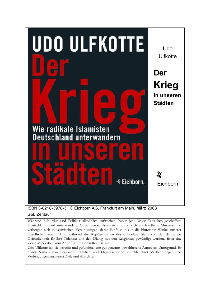 Der Krieg in unseren Städten. Wie radikale Islamisten Deutschland unterwandern