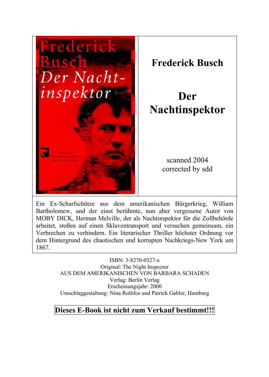 Der Nachtinspektor Roman