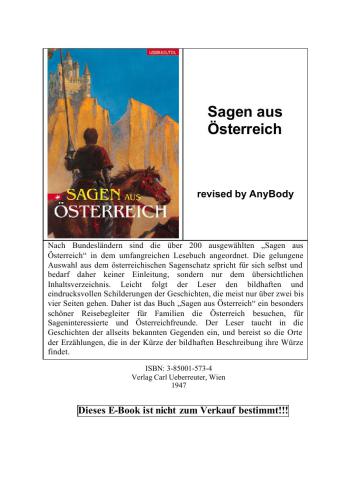 Die schönsten Sagen aus Österreich