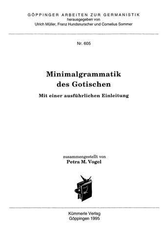 Minimalgrammatik des Gotischen : mit einer ausführlichen Einleitung