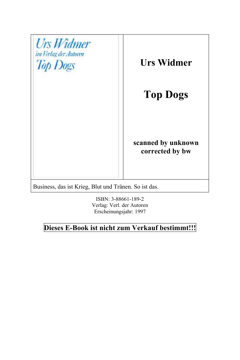 Top Dogs (Theaterbibliothek)