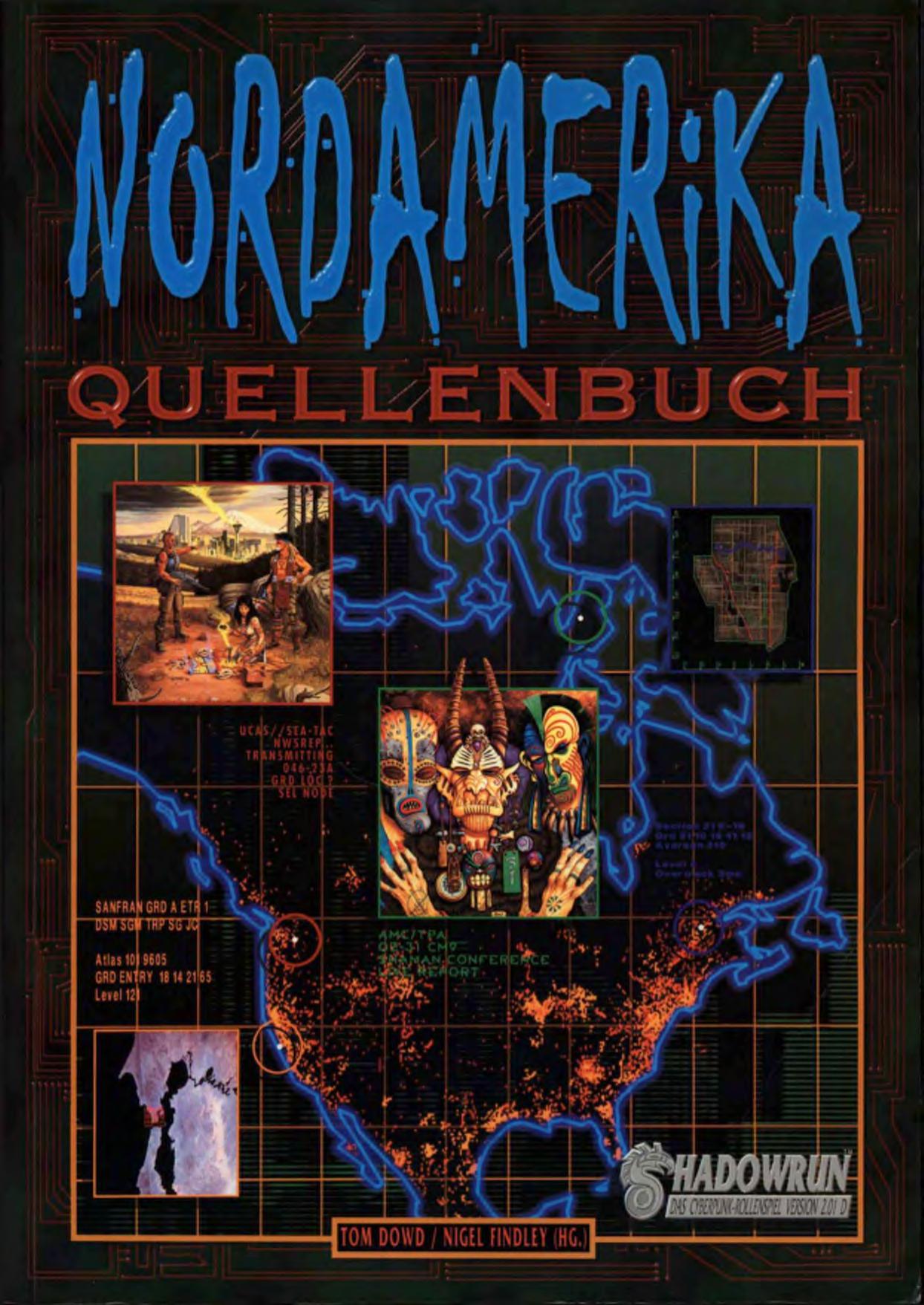 Nordamerika-Quellenbuch ein Quellenbuch für Shadowrun, das Cyberpunkspiel Version 2.01D