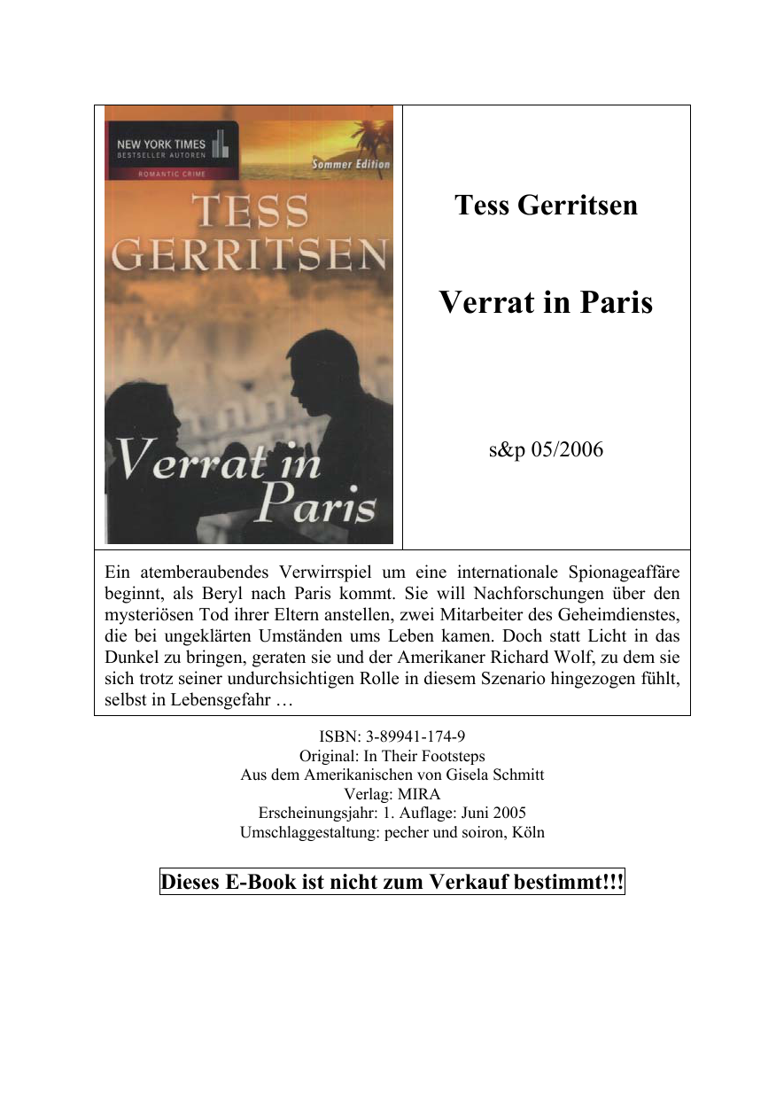 Verrat In Paris