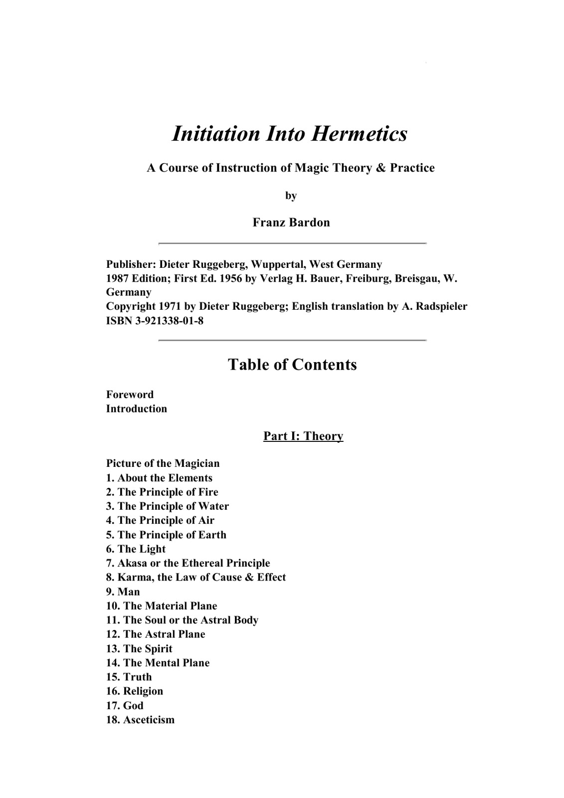 Initiation Into Hermetics