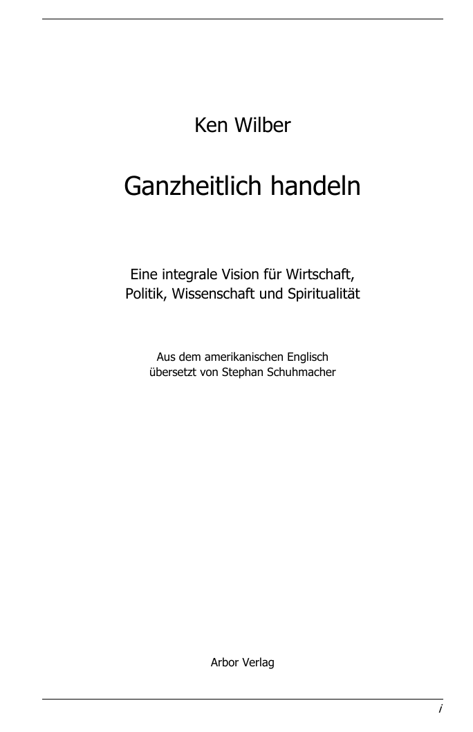 Ganzheitlich Handeln