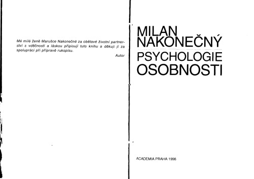 Psychologie osobnosti