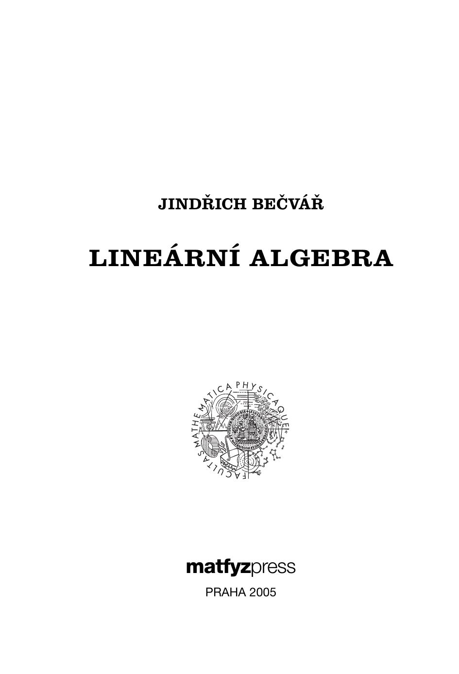 Lineární algebra