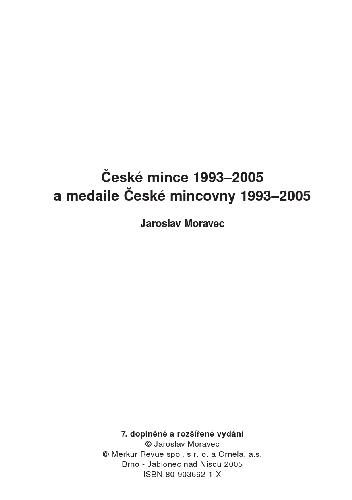 České mince 1993-2005 a medaile České mincovny 1993-2005