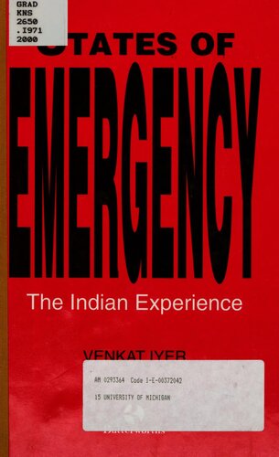 States of emergency : the Indian experience