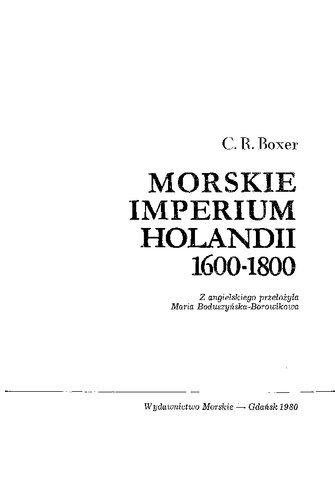 Morskie Imperium Holandii 1600-1800