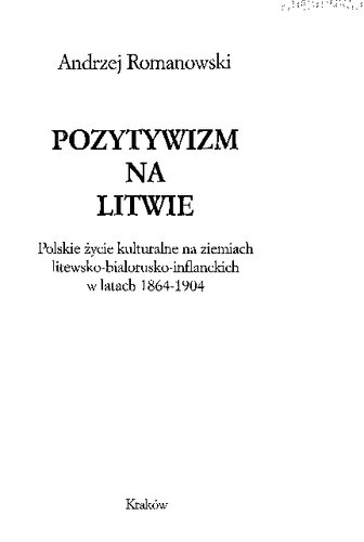 Pozytywizm Na Litwie