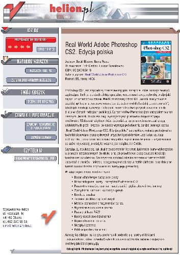Real world Adobe Photoshop CS2 : profesjonalne techniki obróbki obrazów i przygotowania do druku