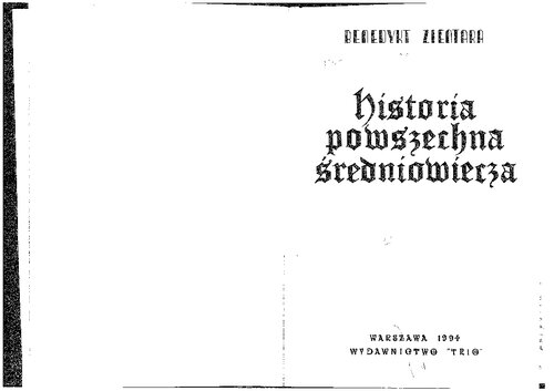 Historia powszechna średniowiecza