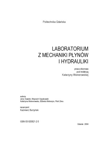 Laboratorium z mechaniki płynów i hydrauliki