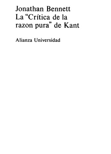 Critica de la Razon Pura de Kant 2 La Dialectica