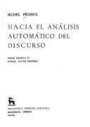 Hacia el análisis automático del discurso