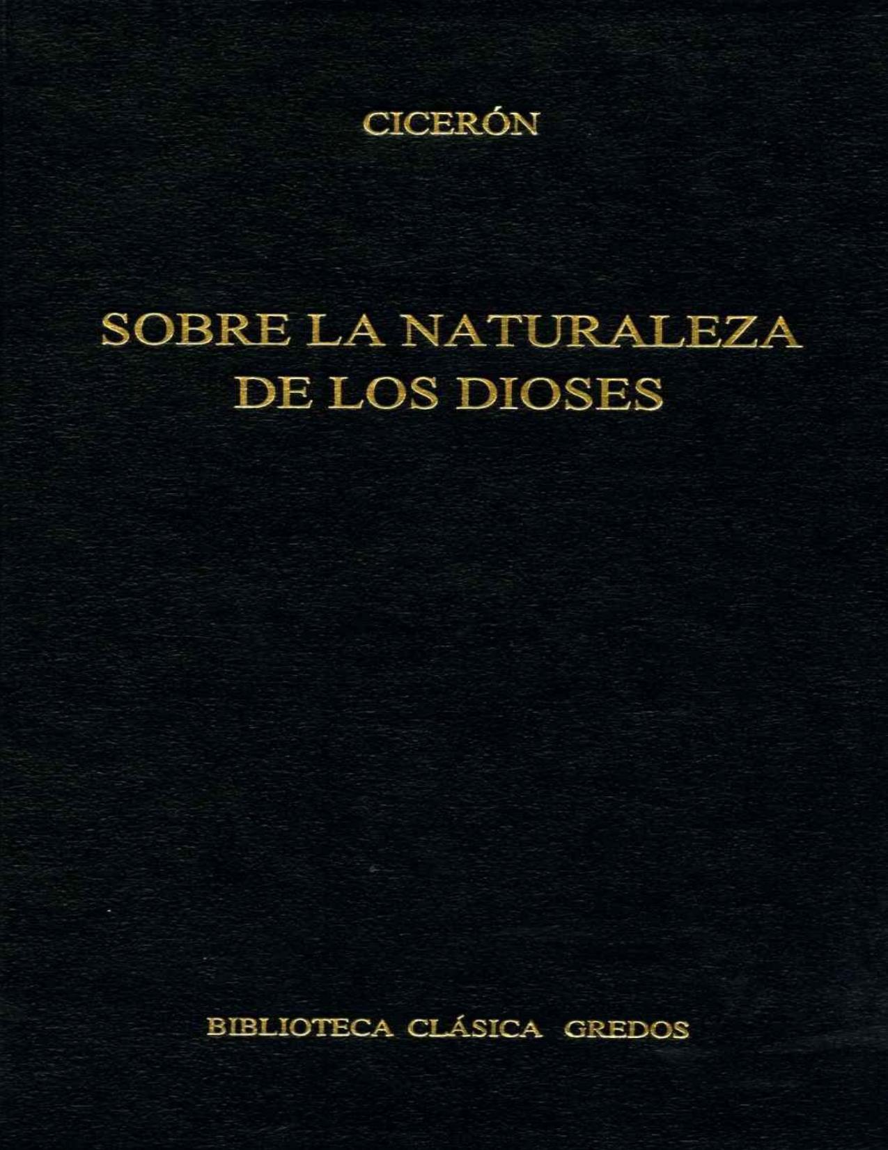 Sobre la naturaleza de los Dioses