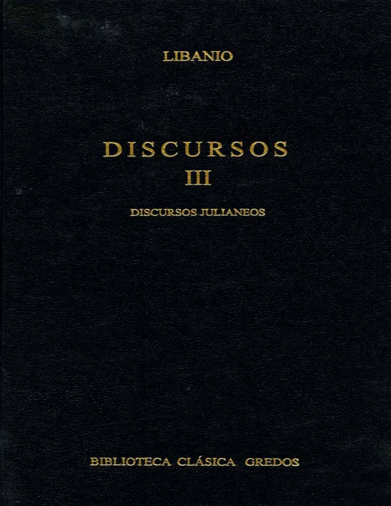 Discursos, III : discursos julianeos