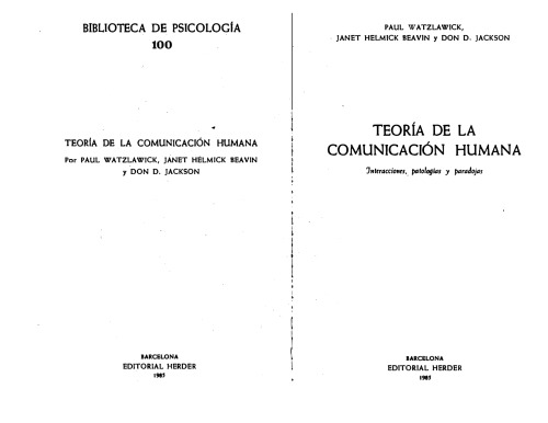 Teoría de la comunicación humana