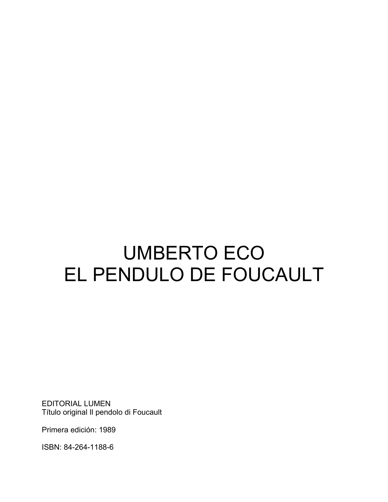 El péndulo de Foucault