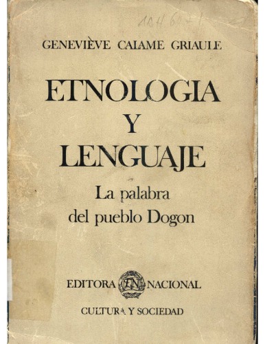 Etnología y lenguaje : la palabra del pueblo dogon