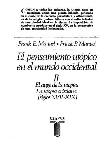 El pensamiento utópico en el mundo occidental