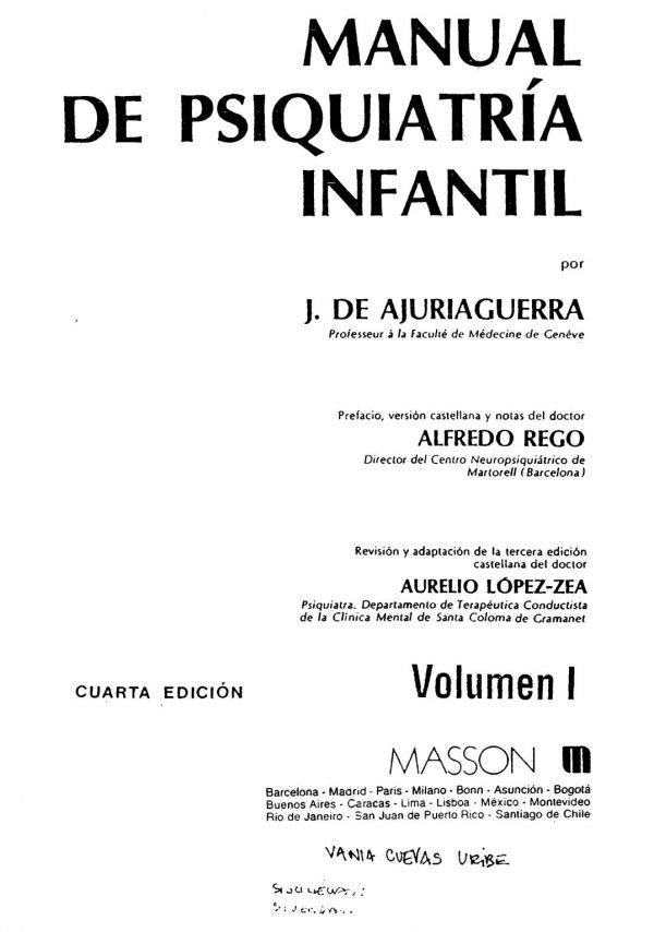 Manual de psiquiatría infantil