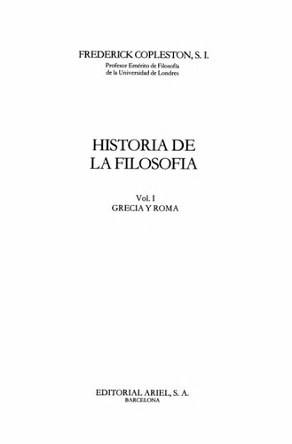 Historia de la Filosofia 1