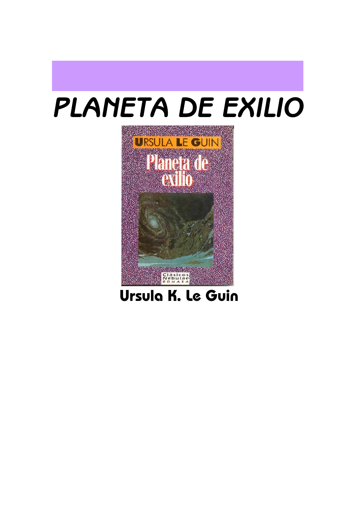 Planeta de exilio